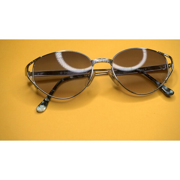 1980s CHRISTIAN DIOR. SUNGLASSES. Cat Eye Silver Metal Gradient Lenses main image 10